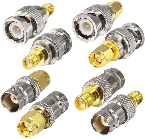 Miniatura 3 de onelinkmore Kits de adaptadores SMA a BNC para SDR, radio de mano gmrs, Baofeng UV-5R, escáner, adaptadores Walkie Talkie SMA macho hembra a BNC 12