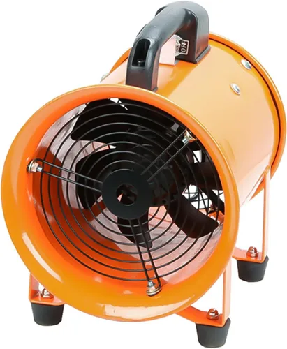 Miniatura 8 de Ventilador portátil de alta velocidad de 10 pulgadas, ventilador de escape industrial con manguera de conducto flexible de 16.4 pies, ventilador