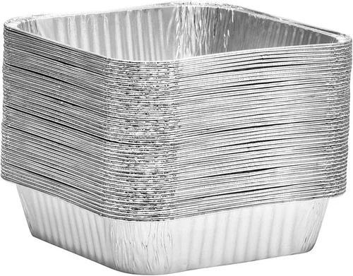 Miniatura 5 de Bandeja cuadrada de aluminio desechable para hornear pasteles profundos de 9 pulgadas, para cocinar, calentar, almacenar, preparar comidas, horno