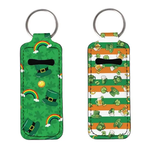 Miniatura 40 de Soporte para bálsamo labial con bandera americana, águila calva, llavero, soporte portátil para brillo de labios, organizador para rastreador