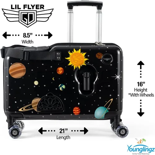 Miniatura 16 de Younglingz LIL FLYER GO 21" - Maleta de mano para niños, Motocicleta verde V2