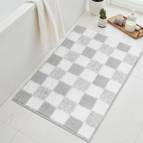 Miniatura 63 de GRANNY SAYS Alfombras de baño antideslizantes, lavables, extra suaves y absorbentes de agua para baño, alfombra de baño peluda de felpa, alfombra