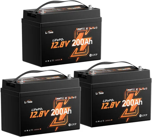 Miniatura 9 de Litime Batería LiFePO4 para motores de trolling de 12V 100Ah (Grupo 31), baterías de litio Bluetooth de 12 voltios, máx. 15000 ciclos profundos