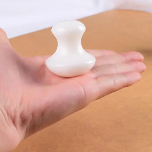 Miniatura 8 de Uonlytech 2 herramientas faciales Gua Sha, cuarzo de jade blanco, rodillos Gua Sha, herramienta de masaje para mujeres, spa en casa