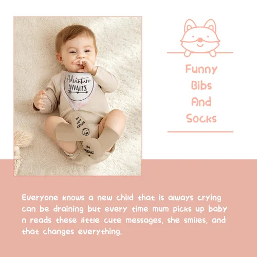 Miniatura 6 de Regalos para baby shower, cesta de regalos para niña, juego de cosas esenciales para regalo único para bebé, manta adorable para bebé, calcetines