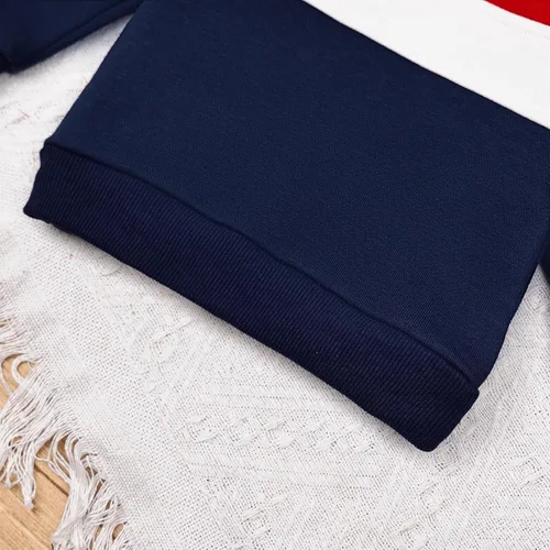 Miniatura 7 de Ropa de bebé niño pequeño sudadera patchwork otoño invierno camisa de manga larga pantalones conjuntos de ropa 3-24 meses