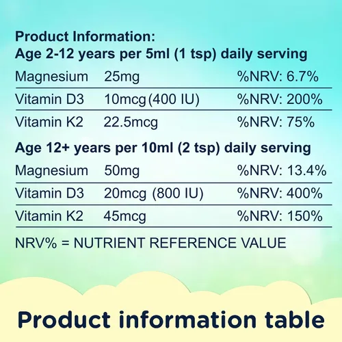 Miniatura 6 de Liposomal de magnesio con vitaminas D3 y K2 Bisglicinato de magnesio para niños y adultos Suplemento líquido altamente absorbente Sabor a