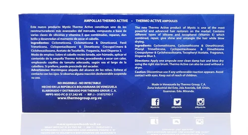Miniatura 2 de Mystic Thermo Active - Ampolla capilar con brillo y suavidad excepcionales, con siliconas y vitamina E (tocoferol) (paquete de 7)