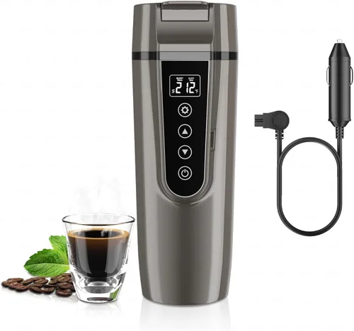 Miniatura 9 de Hervidor Eléctrico de Coche para Viaje: FVPE 12V/24V Hervidor Eléctrico de Agua Pequeño, Control Multi-Temperatura 400 mL Hervidor de Agua Portátil