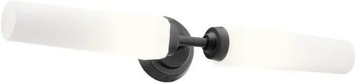 Miniatura 8 de Kichler Truby™ - Aplique de pared de 11.5 pulgadas con cristal de ópalo grabado satinado en níquel pulido