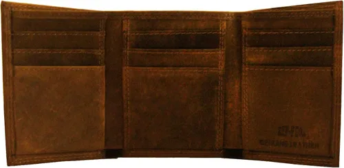 Miniatura 2 de Zep Pro Action Marlin Crazy Horse Cartera de cuero bordado IWT