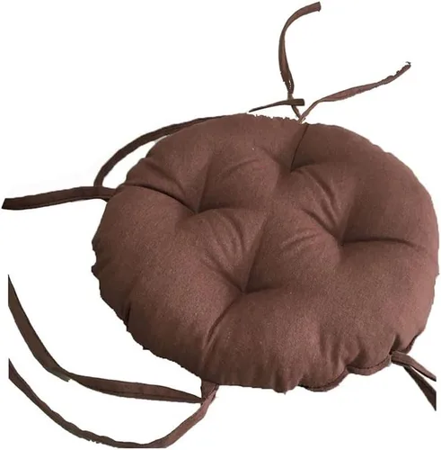 Miniatura 15 de Cojines de asiento redondos para exteriores con lazos, almohadillas para sillas de pana súper suaves, antideslizantes, herramientas para sillas