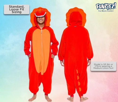 Miniatura 31 de Funziez! - Disfraz de Halloween para adultos, disfraz de animales y criaturas marinas, mameluco afelpado para cosplay, para mujeres y hombres