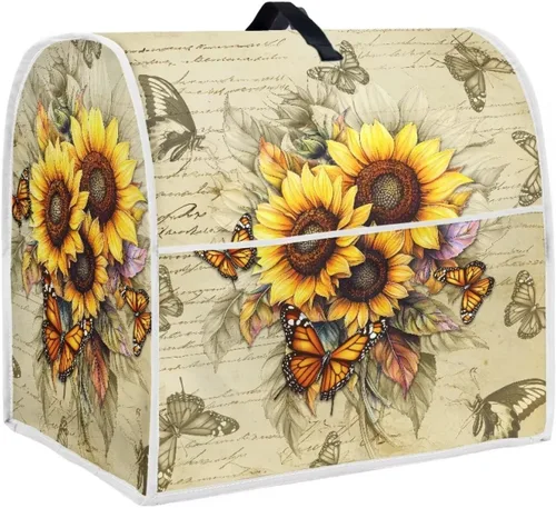 Miniatura 8 de Talayituse Beach Turtle Starfish Print Stand Mixer Cover for 4.5-5 Quarts Kitchen Aid, Washable Mixer Dust Cover with Handle and Pocket Kitchen