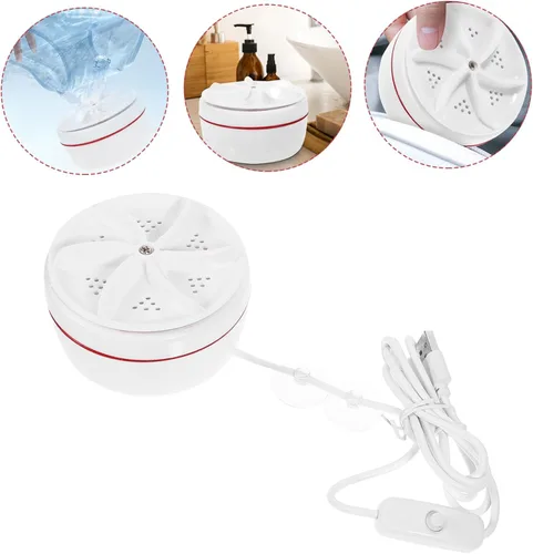 Miniatura 2 de Homoyoyo Lavadora portátil de 30 W, Lavadora USB con rotación inversa hacia adelante, limpieza profunda para ropa, calcetines, viajes, rv