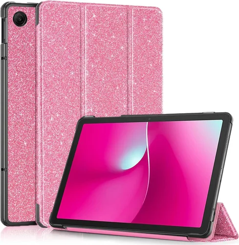 Miniatura 9 de Caweet Funda para T-Mobile Revvl Tab 2 de 10.1 pulgadas lanzada en 2025, carcasa rígida ligera con soporte de triple pliegue con cierre magnético