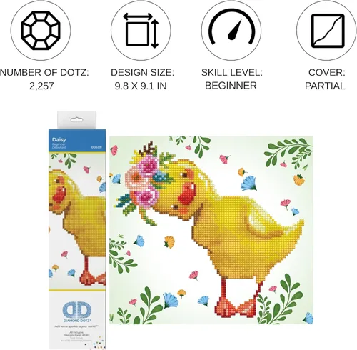 Miniatura 2 de Diamond Dotz Kit Daisy Principiante 9.8 in x 9.1 in