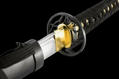 Miniatura 5 de MAKOTO Espada samurái negra de Katana afilada hecha a mano de 40 pulgadas