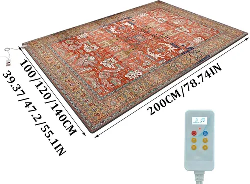 Miniatura 2 de Electric Heated Area Rug, Radiant Floor Heating Graphene Electric Heated Floor Mats with Adjustable Temperature & 12 Hour Timer, for Home Bedroom