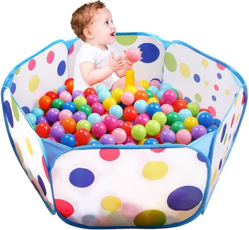 Piscina de Pelotas para Niños, Tienda de Juego Emergente Azul Grande para Niños Pequeños de 1-3 Años Niñas y Niños para Juego Interior y Exterior
