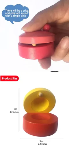 Miniatura 6 de 6 castañuelas de madera para dedo, diseño de animales lindos para niños, instrumentos musicales, castinette ritmo, juguetes para niños DOXISHRUKY
