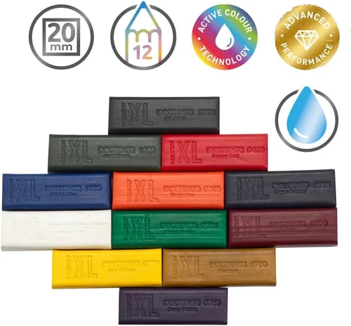 Miniatura 4 de Derwent Inktense 2306162 Bloques XL 12 latas, juego de 12, bloques extra grandes de 2.36 pulgadas, solubles en agua, ideal para dibujar, dibujar