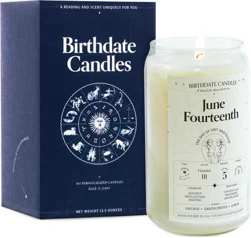 Miniatura 277 de Velas con fecha de nacimiento, 28 de octubre, velas perfumadas del zodiaco de Escorpio, regalo de cumpleaños, aroma a bergamota, canela y caoba
