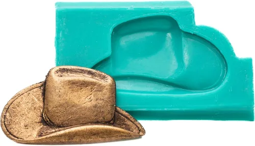 Pequeño molde fino del silicón del sombrero del vaquero hacer su propio chocolate occidental, fondant, resina, arcilla.. El molde crea el sombrero