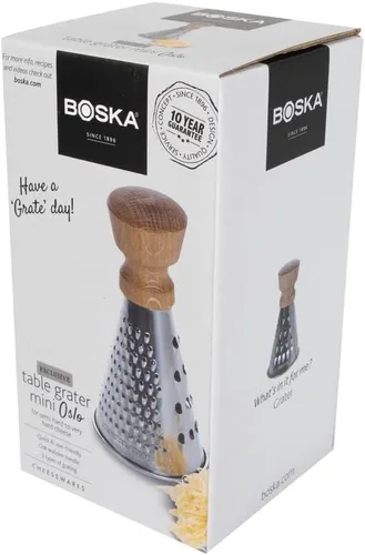 Miniatura 3 de Boska Rallador de mesa de acero inoxidable, ideal para queso, chocolate y verduras, trituradora multifuncional a prueba de óxido, escamas manual