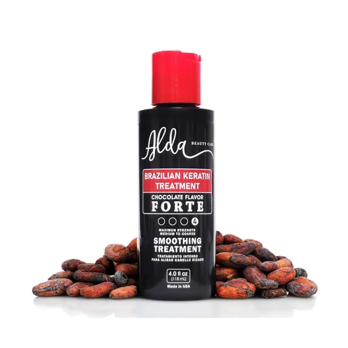 Alda Chocolate - Sistema de alisado permanente con queratina brasileña (4.0 fl oz)