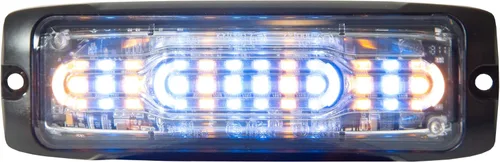 Miniatura 10 de Buyers Products 8890307 Luz estroboscópica LED ultra fina de 5 pulgadas, de doble color, rojo/transparente, 12 LED, carcasa de aluminio, luz
