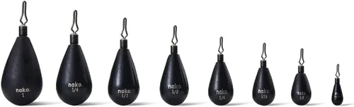 Miniatura 8 de Nako - Pesas de tungsteno para tiro de caída, pesos de tungsteno, pesos de pesca para equipo de tiro caído, 1/32 oz - 1 oz, sin astilla, negro