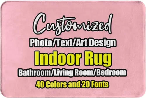 Miniatura 18 de sophiehome Customzied - Alfombras de baño con imagen de texto, alfombra de franela personalizada para interiores para el hogar, dormitorio, baño