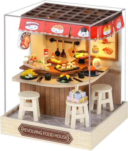 Miniatura 8 de YSWOOD WORLD Kit de casa en miniatura, kit en miniatura, kit de casa de muñecas para adultos y adolescentes, kit de mini casa para cumpleaños