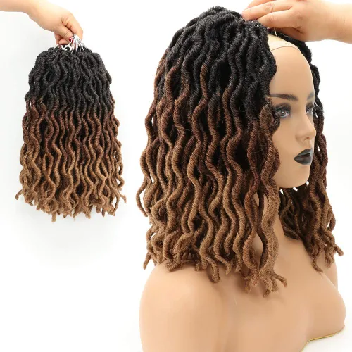 Miniatura 12 de Eliza Rastas gitanas onduladas de 18 pulgadas, cabello de ganchillo suave, 6 paquetes de trenzas sintéticas de diosa, raíces africanas, extensiones