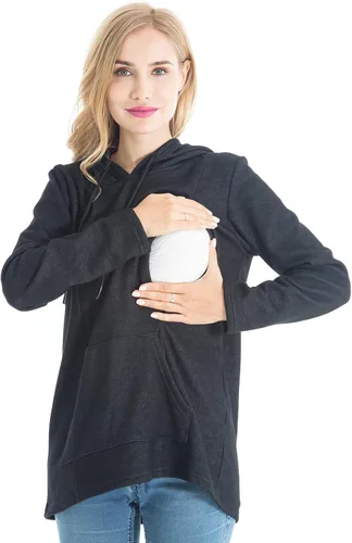 Miniatura 59 de Bearsland - Sudadera de lactancia y maternidad para mujer, con bolsillos y capucha