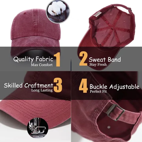 Miniatura 3 de Giavuwn Gorra bordada de Ucrania, estilo retro, vintage, de algodón, lavada, de béisbol