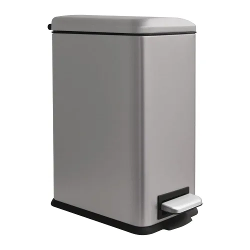 Miniatura 11 de Cubo de basura pequeño para baño con tapa, cubo de basura de 1.3 galones con cubo interior extraíble, cubo de basura delgado con tapa de cierre