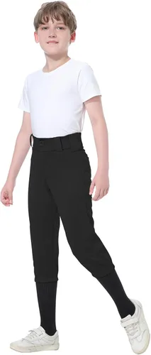 Miniatura 6 de beroy Pantalones de sóftbol para niños, pantalones de béisbol para niñas y niños, pantalones de práctica con bolsillos