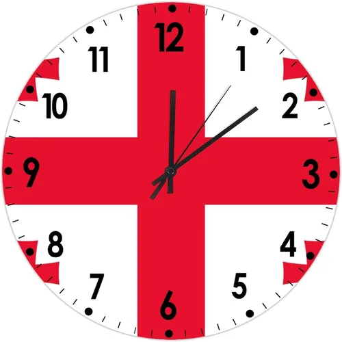 Miniatura 399 de Cheyan Reloj de pared con bandera de Canadá de 12 pulgadas, silencioso, sin tictac, de PVC, funciona con pilas, reloj redondo decorativo, regalo