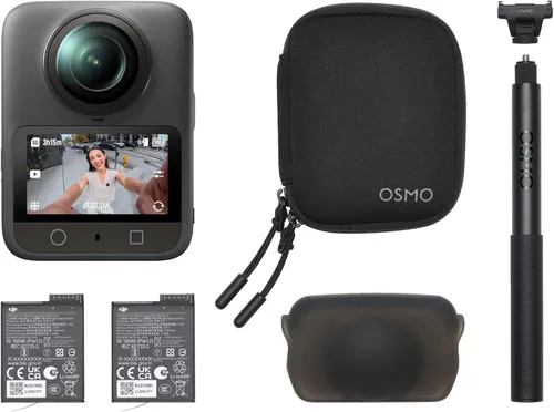 Osmo 360 Combo Esencial, cámara 360 con imagen 360° de 1 pulgada, video 360° 8K nativo, video Boost de 170° a 4K/120fps, kit de selfie stick
