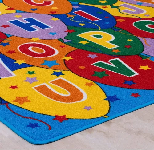 Miniatura 5 de Champion Rugs Alfombra de área para niños/bebé/guardería/aula/sala de juegos. Alfabeto del ABC. Globos. Letras. Educativo. Divertido. Tapete