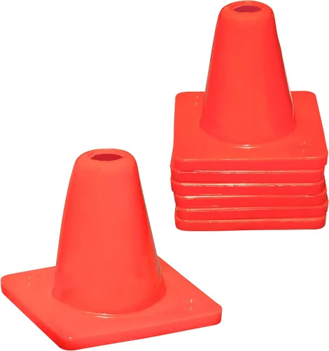 Koozam Sports - Paquete de 6 conos deportivos de 6 pulgadas resistentes para entrenamiento profesional, no se vuelan con el viento o grietas para