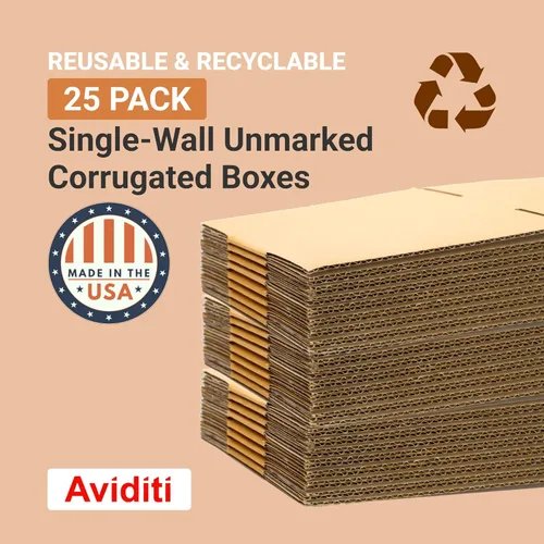 Miniatura 3 de BOX USA Cajas de envío medianas de 16 pulgadas de largo x 12 pulgadas de ancho x 8 pulgadas de alto, paquete de 25 cajas de cartón corrugado