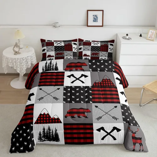 Miniatura 20 de Juego de ropa de cama de vaca de las tierras altas, edredón de ganado de las tierras altas, juego de edredón rosa floral de vaca occidental, juego