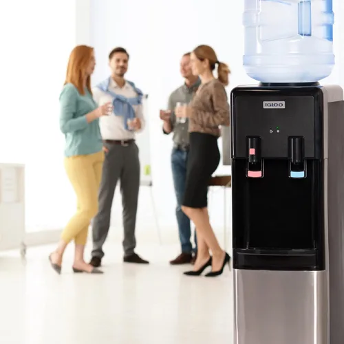 Miniatura 7 de Igloo dispensador de agua con carga superior – Dispensa agua fría y caliente – Negro y acero inoxidable, con capacidad para jarras de 3 y 5 galones