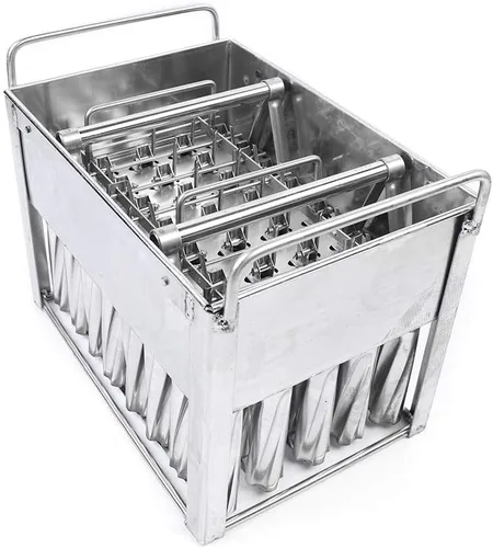 Miniatura 11 de 6 moldes de acero inoxidable duraderos para helados, moldes de metal para helados, molde de helado plateado para uso comercial en el hogar