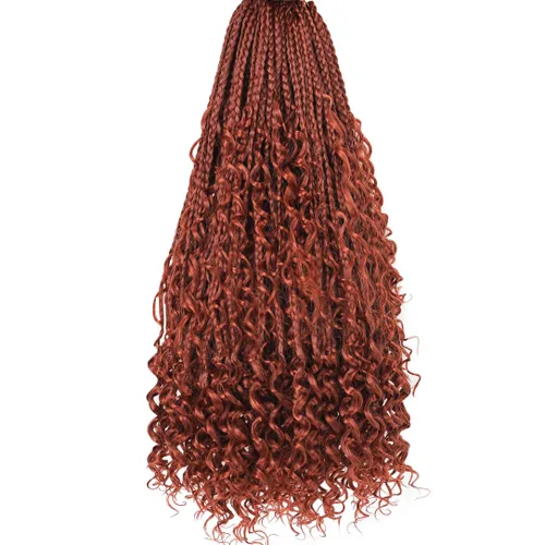 Miniatura 22 de Beverlee Goddess Box - Trenzas de ganchillo de 8 pulgadas, 8 paquetes de trenzas de ganchillo bohemias, extremos rizados, pelo sintético rizado
