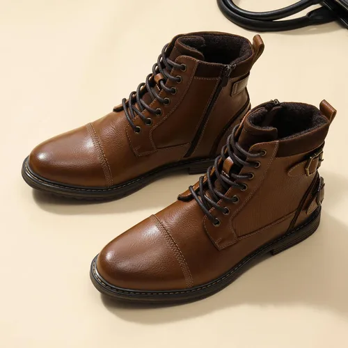 Miniatura 6 de Bruno Marc Botas de motocicleta para hombre, botas de vestir Oxford