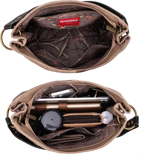 Miniatura 5 de Montana West Monederos para mujer, bolsos de hombro Hobo con cremallera